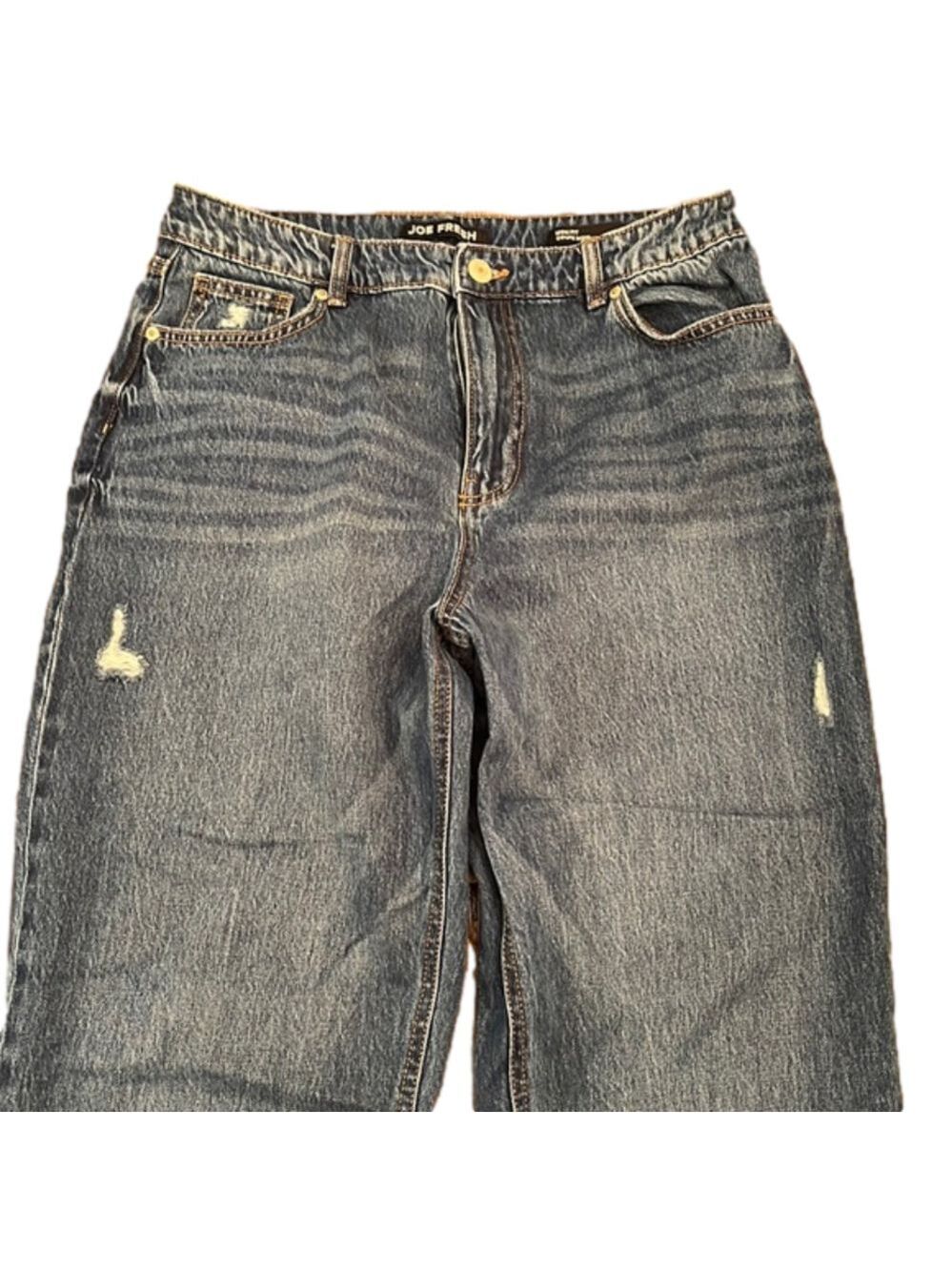 Joe Fresh Relaxed Fit Tapered High Rise Ankle Jean, 32